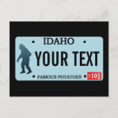 Idaho Sasquatch License Bord Briefkaart (Voorkant)