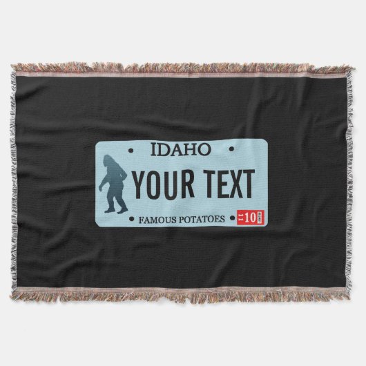 Idaho Sasquatch License Bord Deken (Voorkant)