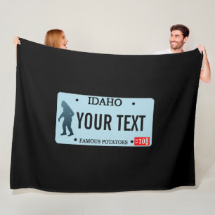 Idaho Sasquatch License Bord Fleece Deken