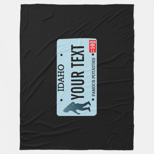 Idaho Sasquatch License Bord Fleece Deken (Voorkant)