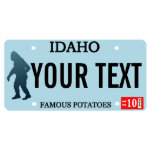 Idaho Sasquatch License Bord Fotobeeldje Magneet<br><div class="desc">Het donkere silhouet van Sasquatch (Bigfoot) op een leeg Idaho-bord. Voeg je eigen tekst toe. Neem contact met me op voor speciale verzoeken. Borden voor de afgifte van vergunningen voor aanvullende staten en andere entiteiten (Canadese provincies, buitenlandse landen) op verzoek. Als u in plattelandsgebieden in het noordwesten van de Stille...</div>