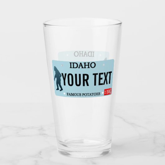 Idaho Sasquatch License Bord Glas (Voorkant)