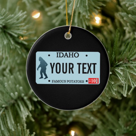 Idaho Sasquatch License Bord Keramisch Ornament (Boom)