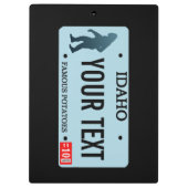 Idaho Sasquatch License Bord Klembord (Achterkant)