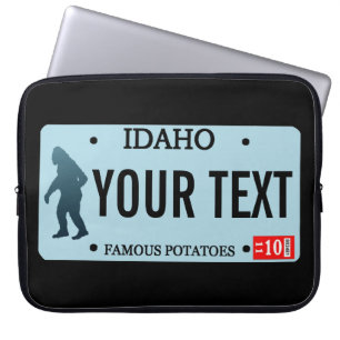 Idaho Sasquatch License Bord Laptop Sleeve