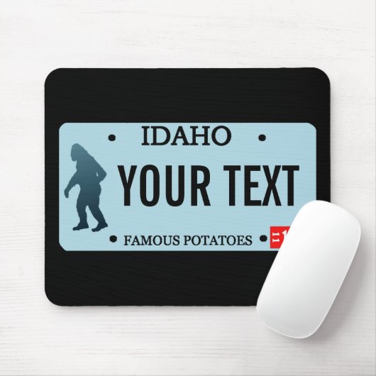 Idaho Sasquatch License Bord Muismat (Met muis)