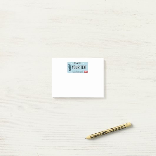Idaho Sasquatch License Bord Post-it® Notes (Op bureau)