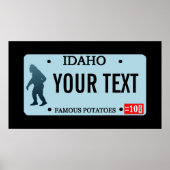 Idaho Sasquatch License Bord Poster (Voorkant)