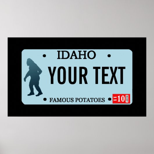 Idaho Sasquatch License Bord Poster (Voorkant)