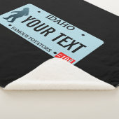 Idaho Sasquatch License Bord Sherpa Deken (3/4)