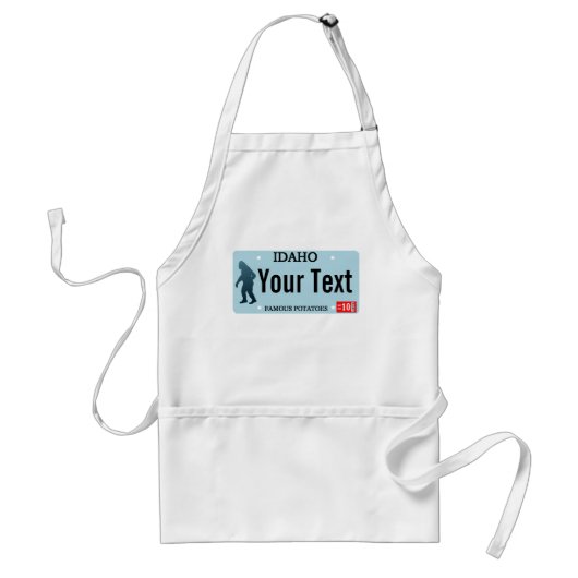 Idaho Sasquatch License Bord Standaard Schort (Voorkant)