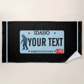 Idaho Sasquatch License Bord Strandlaken (Voorkant)