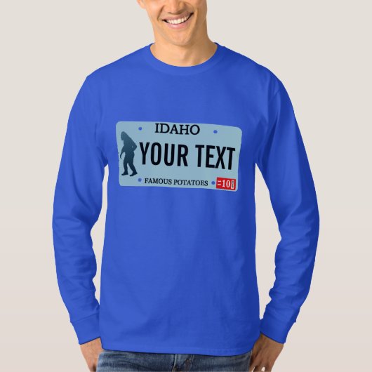 Idaho Sasquatch License Bord T-shirt (Voorkant)