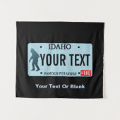 Idaho Sasquatch License Bord Wandkleed (Voorkant (horizontaal))