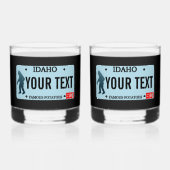 Idaho Sasquatch License Bord Whisky Glas (Voorkant)