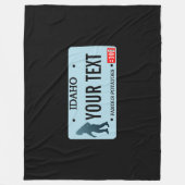 Idaho Sasquatch nummerplaat Fleece Deken (Voorkant)