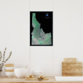 Idaho-satellietposter Poster (Keuken)