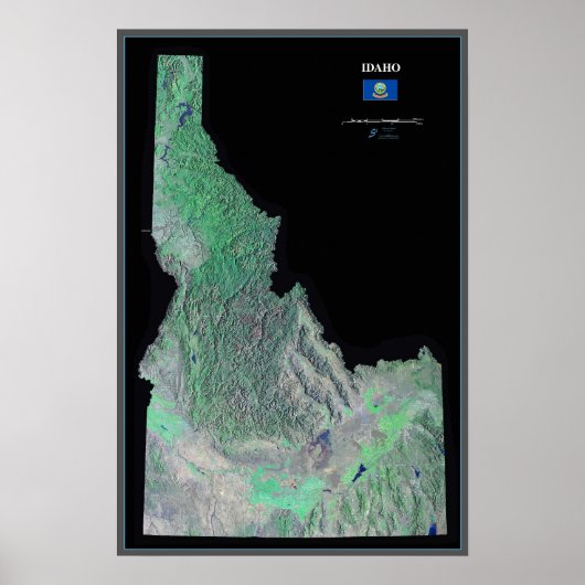 Idaho-satellietposter Poster (Voorkant)