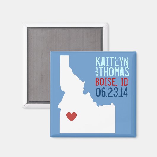 Idaho Save the Date -  stad Magneet (Voorkant / Achterkant)