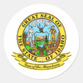 Idaho Seal Ronde Sticker (Voorkant)