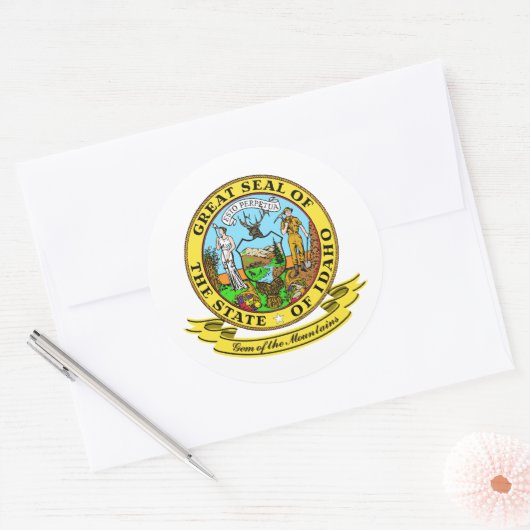 Idaho Seal Ronde Sticker (Envelop)
