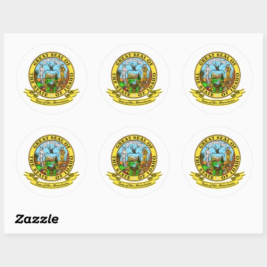 Idaho Seal Ronde Sticker (Vel)
