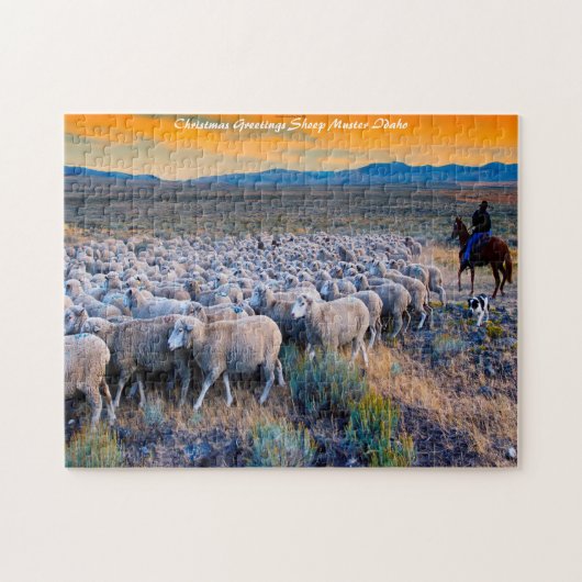 Idaho Sheep Grazing. kerstcadeautjes Legpuzzel (Horizontaal)