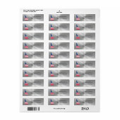 Idaho Silver American Flag Patriotic Etiket (Full Sheet)