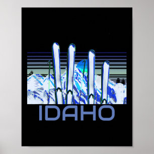 Idaho Ski-accessoires Retro Idaho Skisport Poster