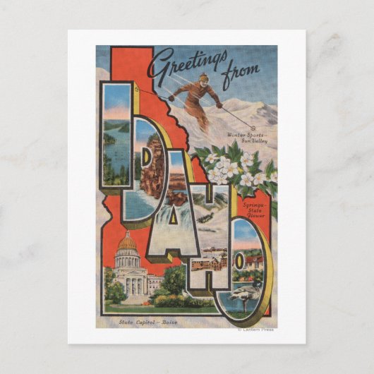 Idaho (Skiing)Large Letter ScenesIdaho Briefkaart (Voorkant)