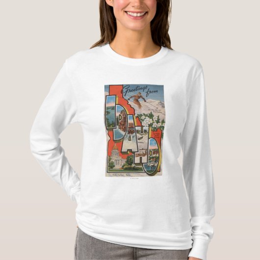 Idaho (Skiing)Large Letter ScenesIdaho T-shirt (Voorkant)