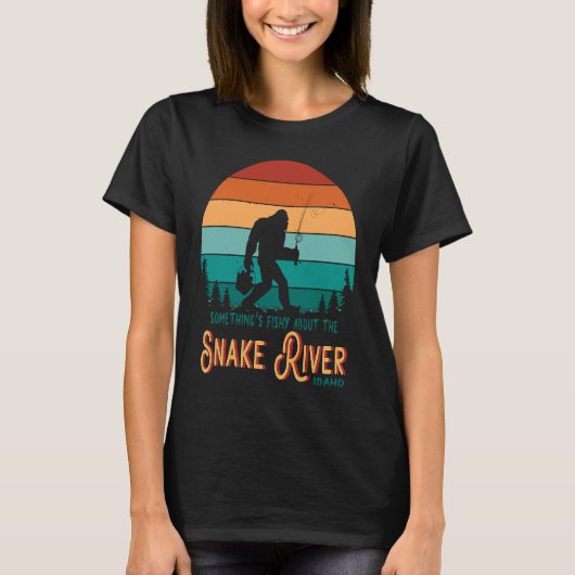 Idaho Snake River Sasquatch Vist het avontuur T-shirt (Voorkant)
