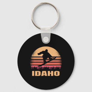 Idaho Snowboarden Vintage ID Snow Boarder Retro 8 Sleutelhanger