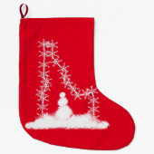 Idaho Snowflake Large Kerststop Grote Kerstsok (Voorkant)