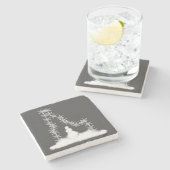 Idaho Snowflake Stenen Onderzetter (Zijkant)