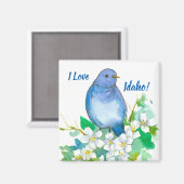 Idaho Souvenir Mountain Bluebird Syringa Magneet (Voorkant / Achterkant)