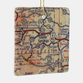 Idaho Springs CO  Map Keramisch Ornament (Rechts)