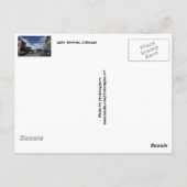 Idaho Springs Colorado Briefkaart (Achterkant)