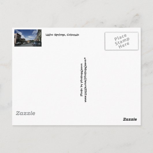 Idaho Springs Colorado Briefkaart (Achterkant)