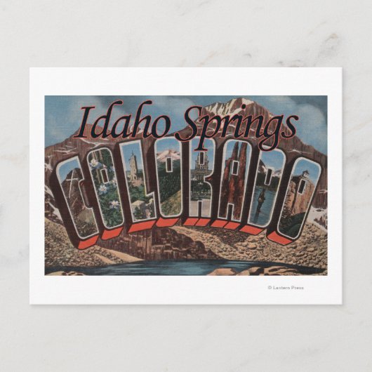 Idaho Springs, Colorado - Grote letterscènes Briefkaart (Voorkant)