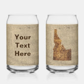 Idaho Spud Map Blikvorm Glas (Achterkant)