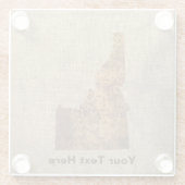 Idaho Spud Map Glazen Onderzetter (Achterkant)