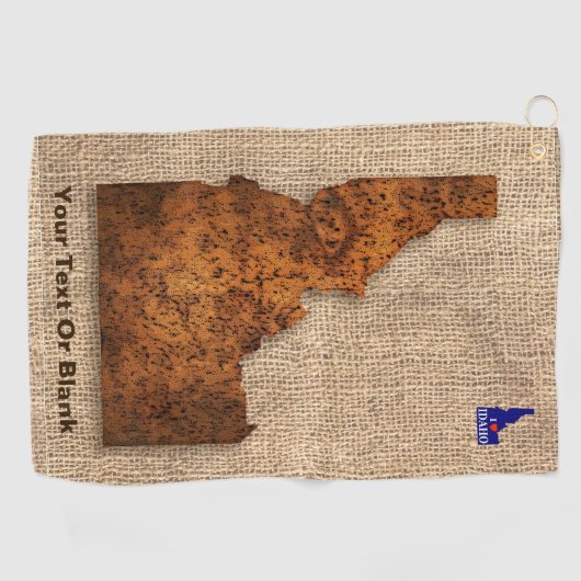 Idaho Spud Map Golfhanddoek (Horizontaal)