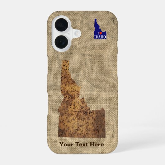 Idaho Spud Map iPhone 16 Hoesje (Achterkant)