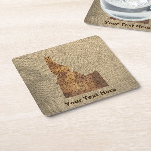 Idaho Spud Map Kartonnen Onderzetters (Schuin)