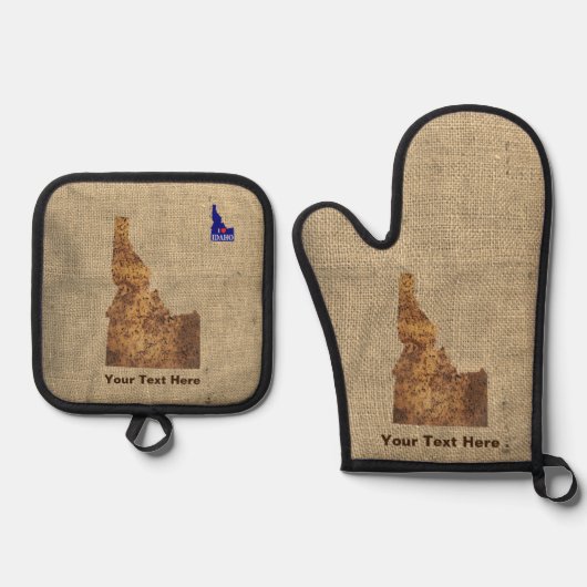 Idaho Spud Map Ovenwant & Pannenlap Set (Voorkant)