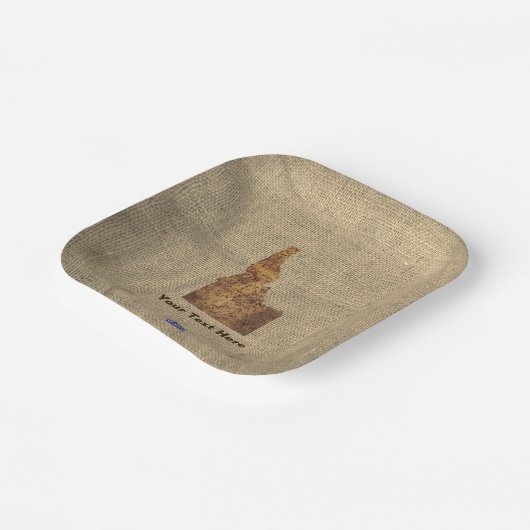 Idaho Spud Map Papieren Bordje (Gebogen)