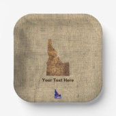 Idaho Spud Map Papieren Bordje (Voorkant)