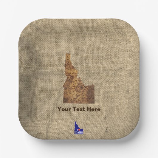 Idaho Spud Map Papieren Bordje (Voorkant)