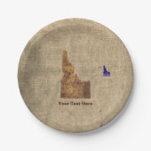 Idaho Spud Map Papieren Bordje (Voorkant)